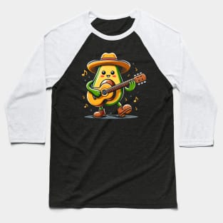 avocado playing guitar - music Baseball T-Shirt